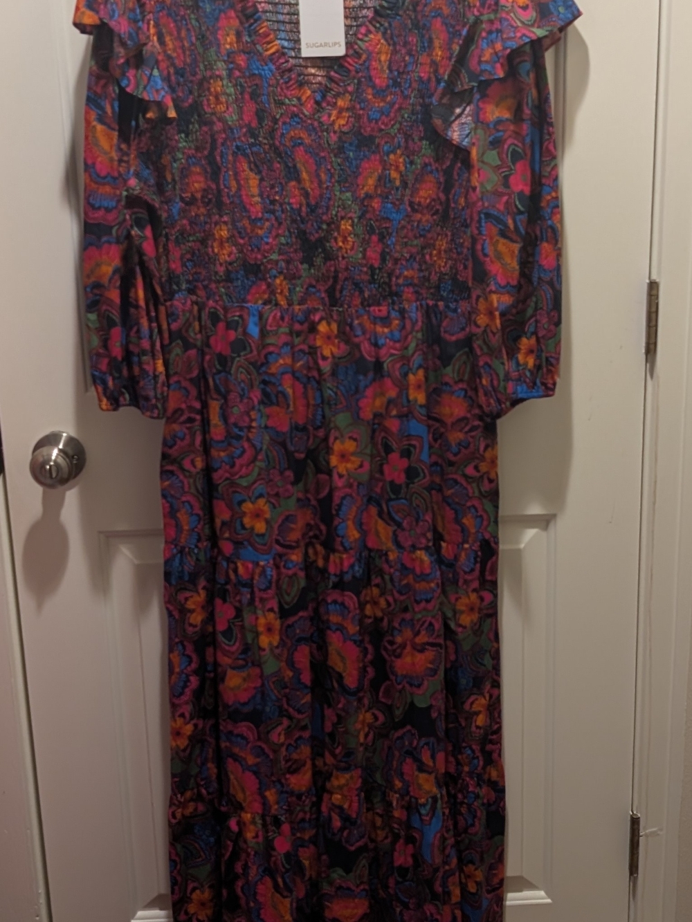 Sugarlips Multicolor Floral Maxi Dress - Pink & Blue